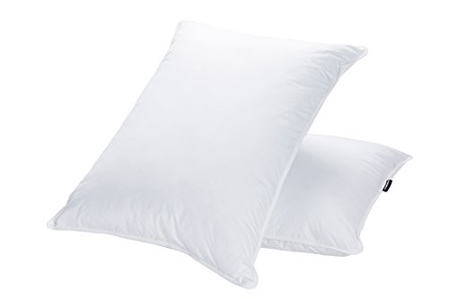 Goose Feather Down Bed Pillows for Sleeping(2 Standard/Queen (Pack of 2)