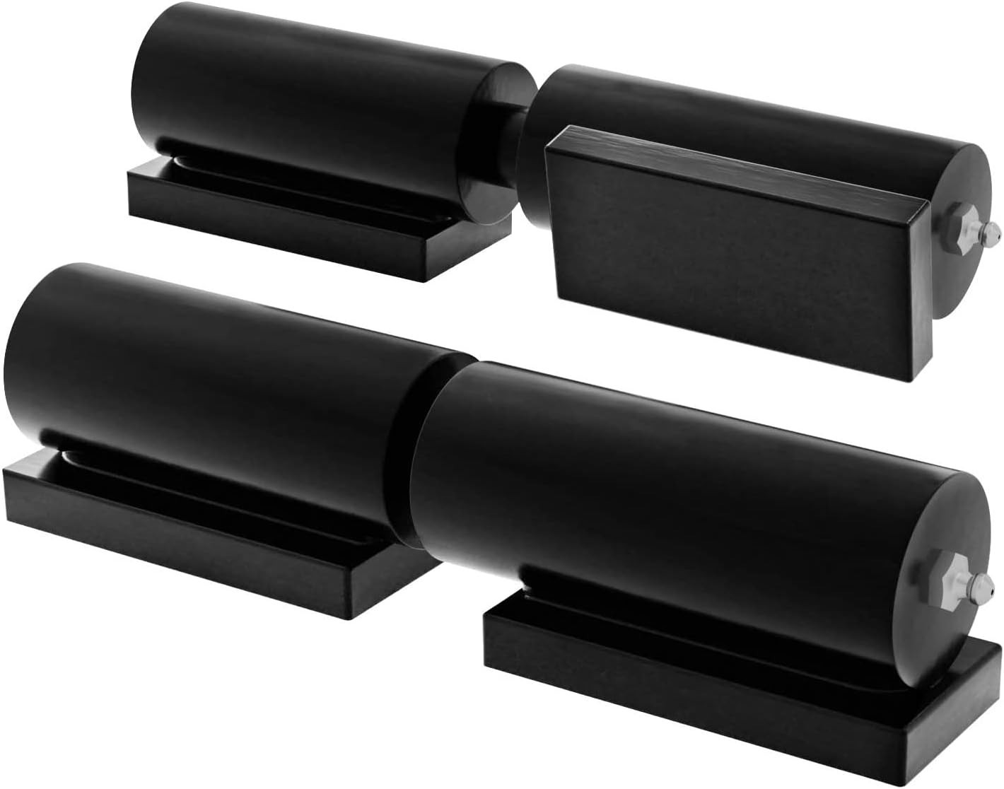 Heavy Duty Gate Hinges 7" 2 Pack Weld-On Black Iron Barrel 900LB Swing Door