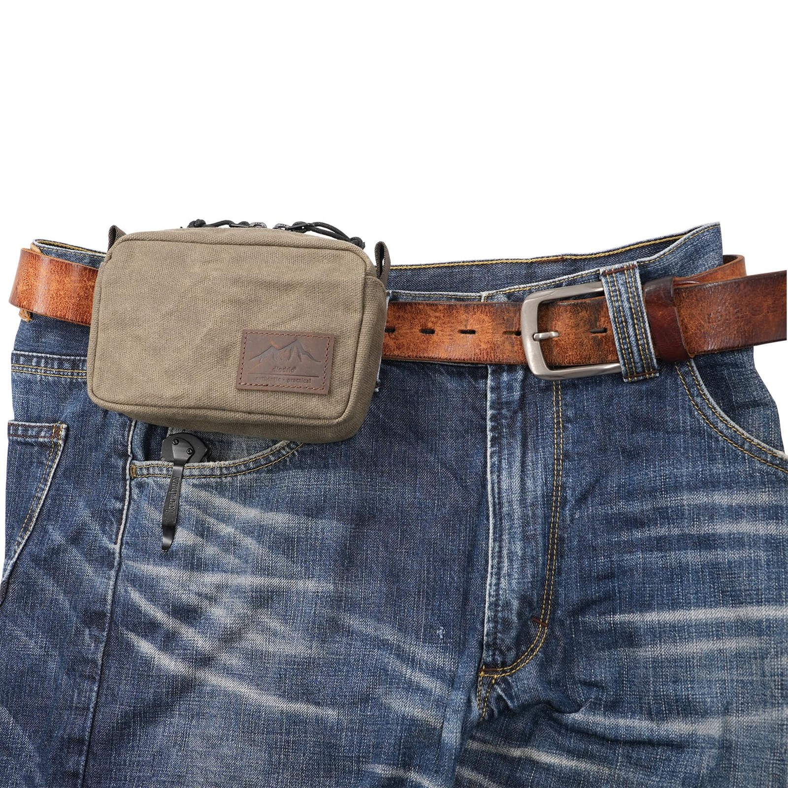 Belt Pouch for Men Women YKK Zippers EDC Pouch, Belt Bag Waist Pack for Trave...