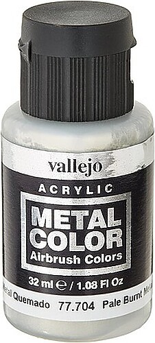 Vallejo Pale Burnt Metal Color (32ml Bottle) - Hobby and Model Acrylic Paint