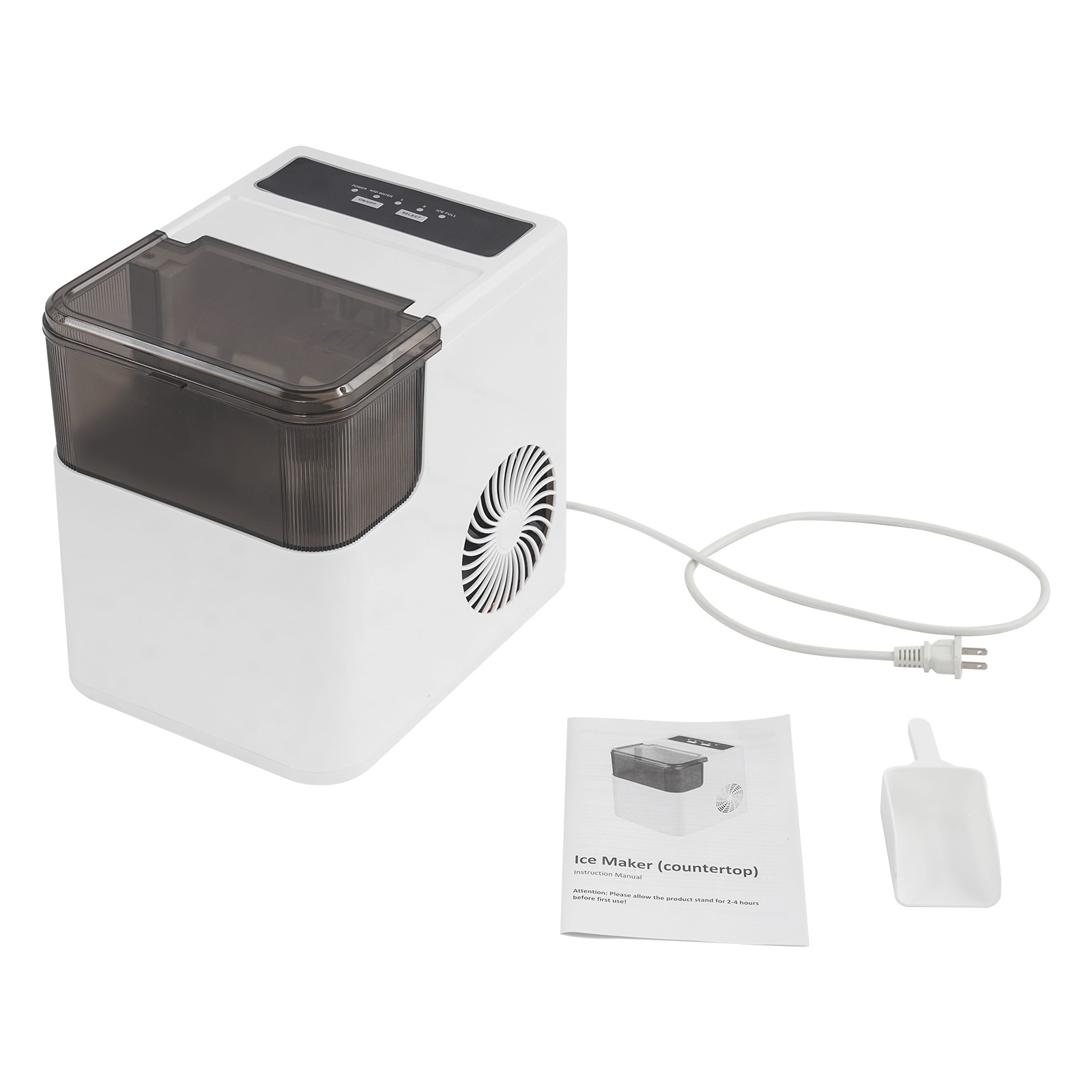 Countertop Ice Maker, Ice Maker, 165W Electric Ice Maker (Two-Size Ice Cube)