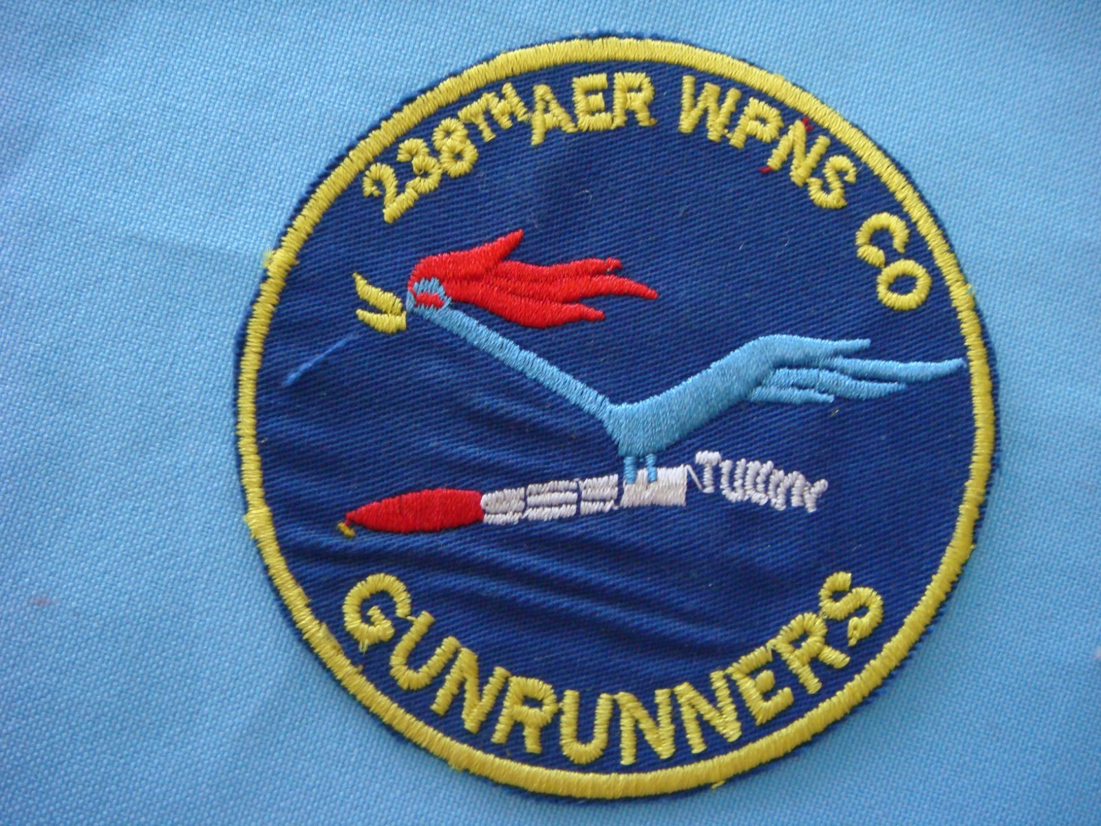 VIETNAM WAR PATCH, US ARMY 238th AERO WEAPONS Co. GUNRUNNERS