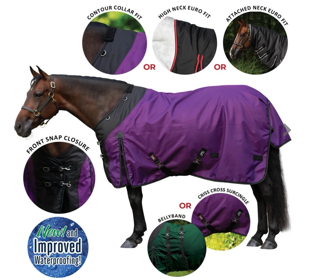 STORM SHIELD Classic II Surcingle Horse Turnout Blanket Purple New Without Tag