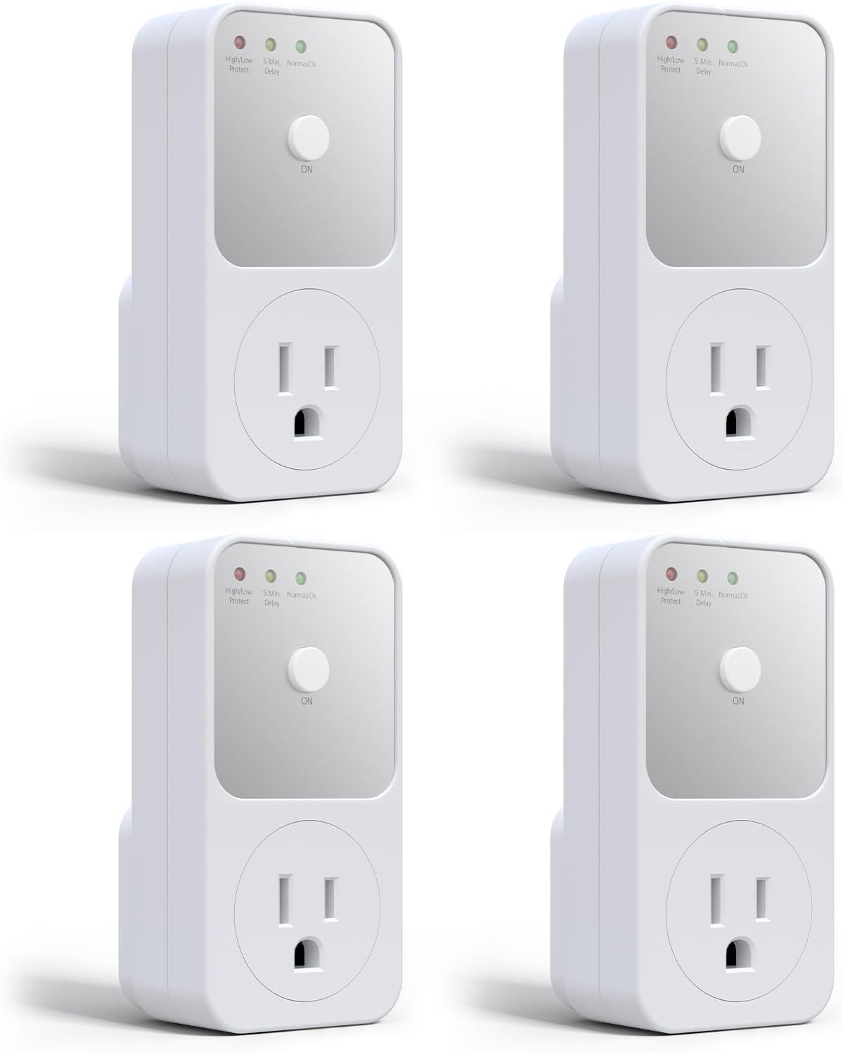 Refrigerator Surge Protector 4-Pack, 120V 15A, Voltage Spike Guard, Grounded