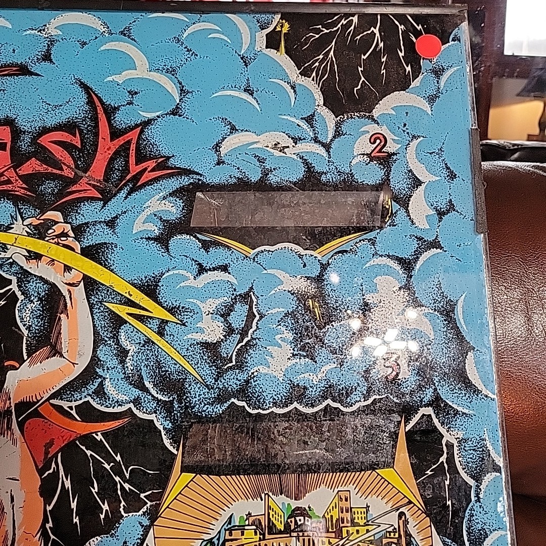 Williams Flash Pinball Machine Game Backglass ORIGINAL