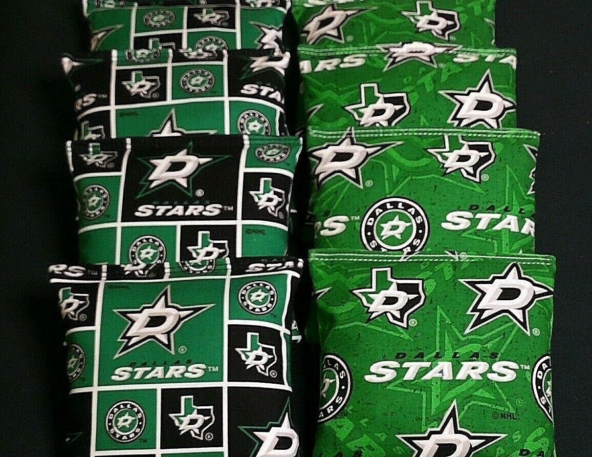 DALLAS STARS Cornhole Bean Bags 8 ACA Regulation Toss Bags NHL Hockey Fans Gift