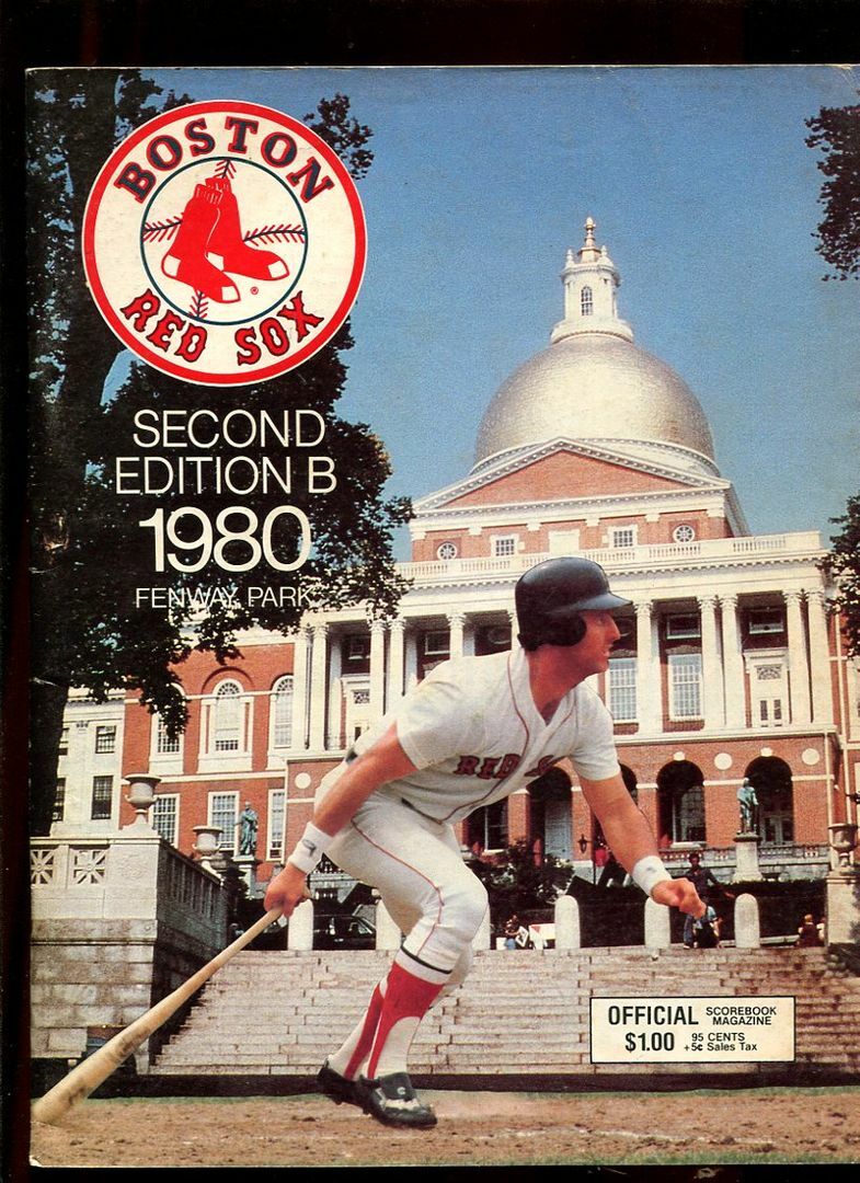 Baseball Program Boston Red Sox 1980 No Date Chicago White Sox No Score