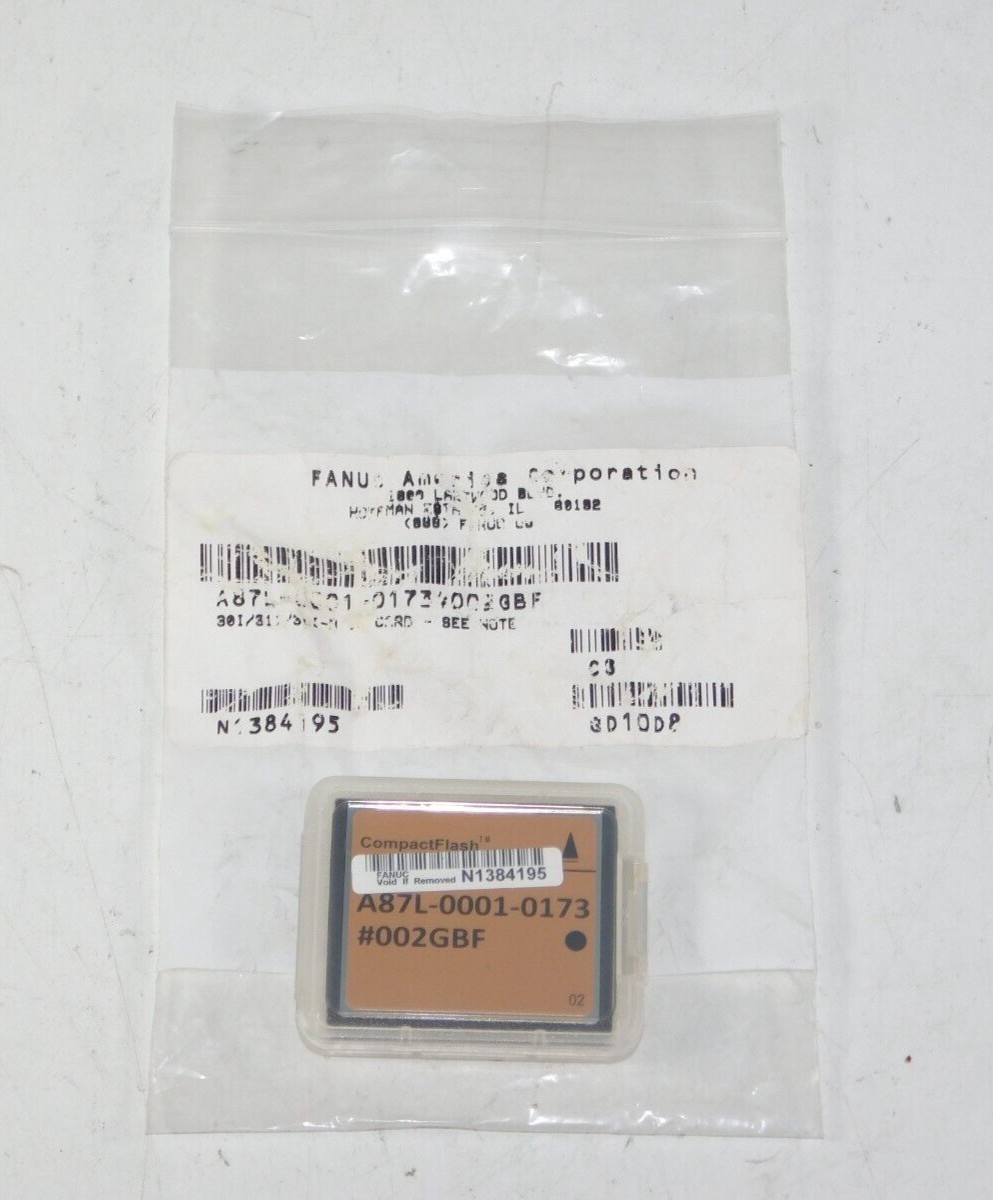 New Fanuc A87L-0001-0173 #002GBF Compact Flash 2GB Memory Card for Circuit Board