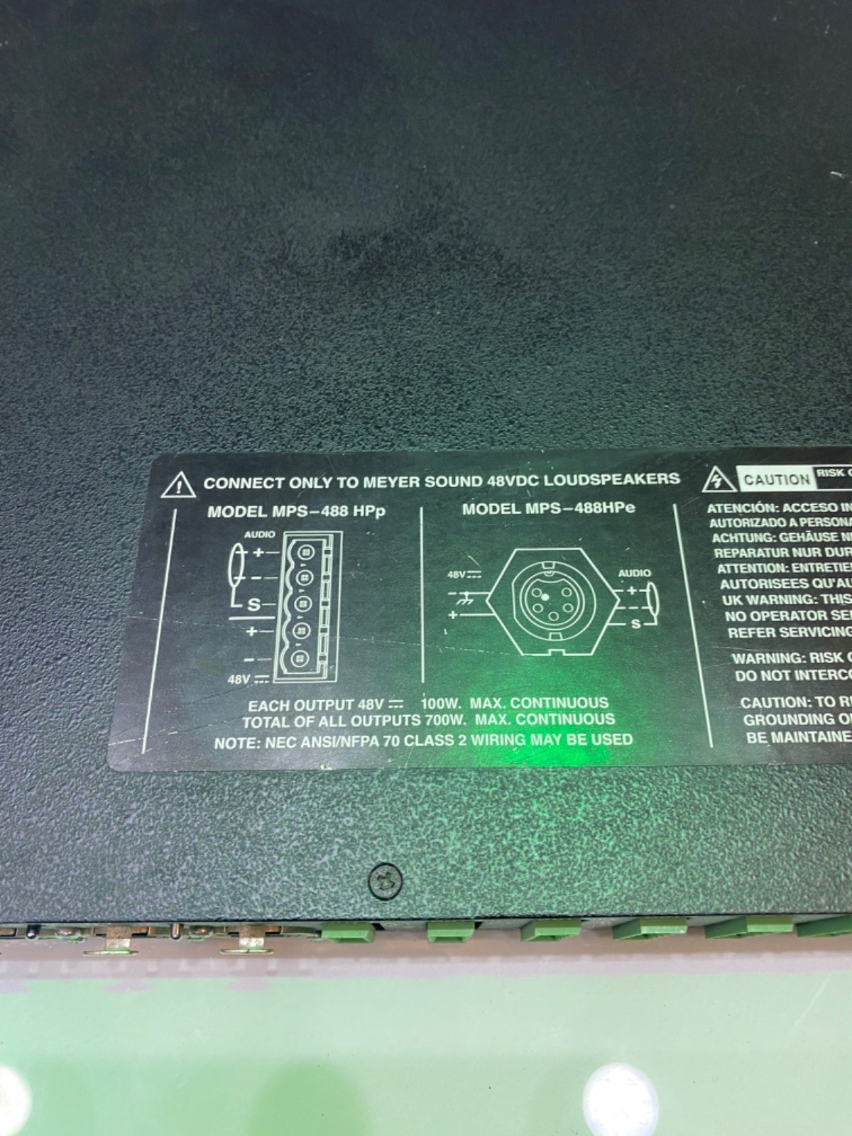 Meyer Sound MPS-488HPp 48VDC Power Supply Unit Only