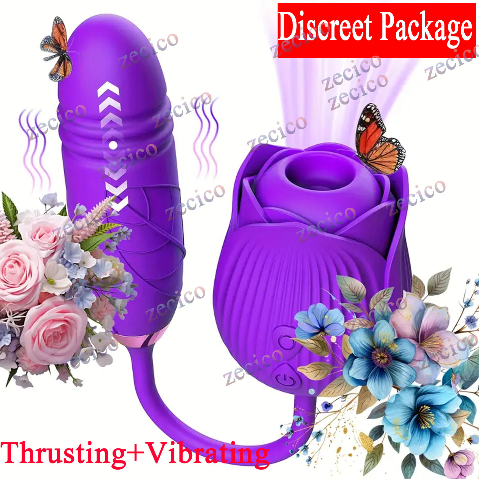 Adult Flower Sex Toy Sucking Vibrator Rose And Dildo Toy Rose With Dildo Royal 2