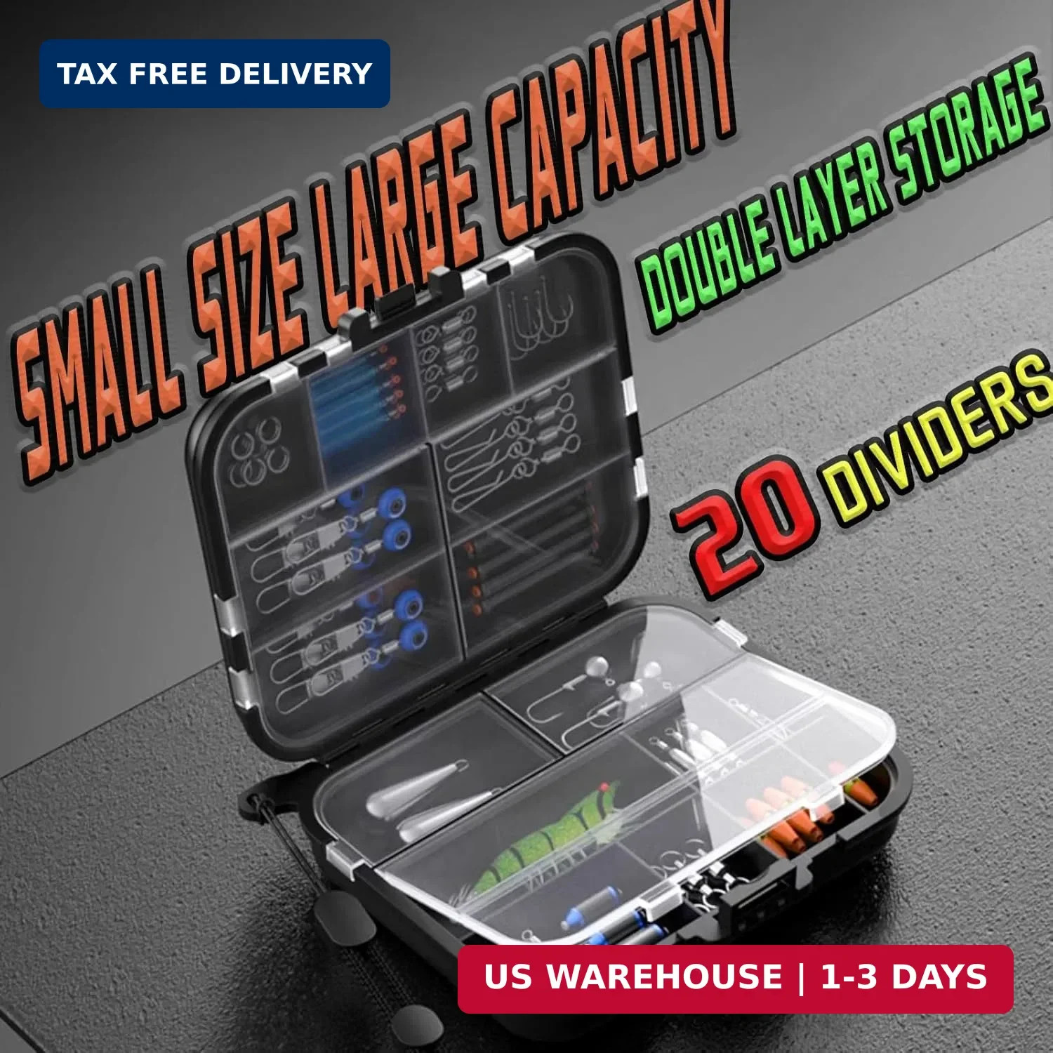5 Pack Mini Plastic Tackle Boxes for Small Tackle Box Organizer, Ideal for Fishi