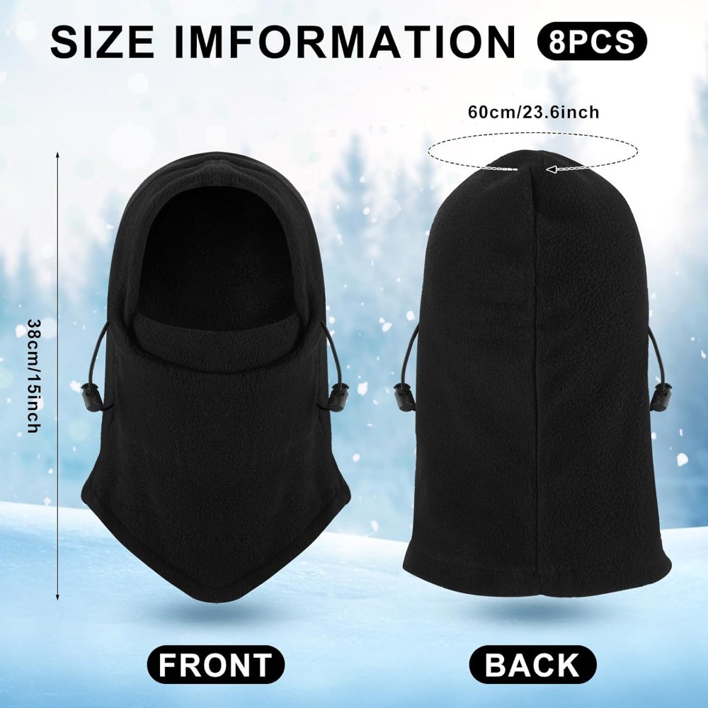 Winter Thermal Windproof Ski Mask Balaclava Fleece Full Face Mask for Men Women