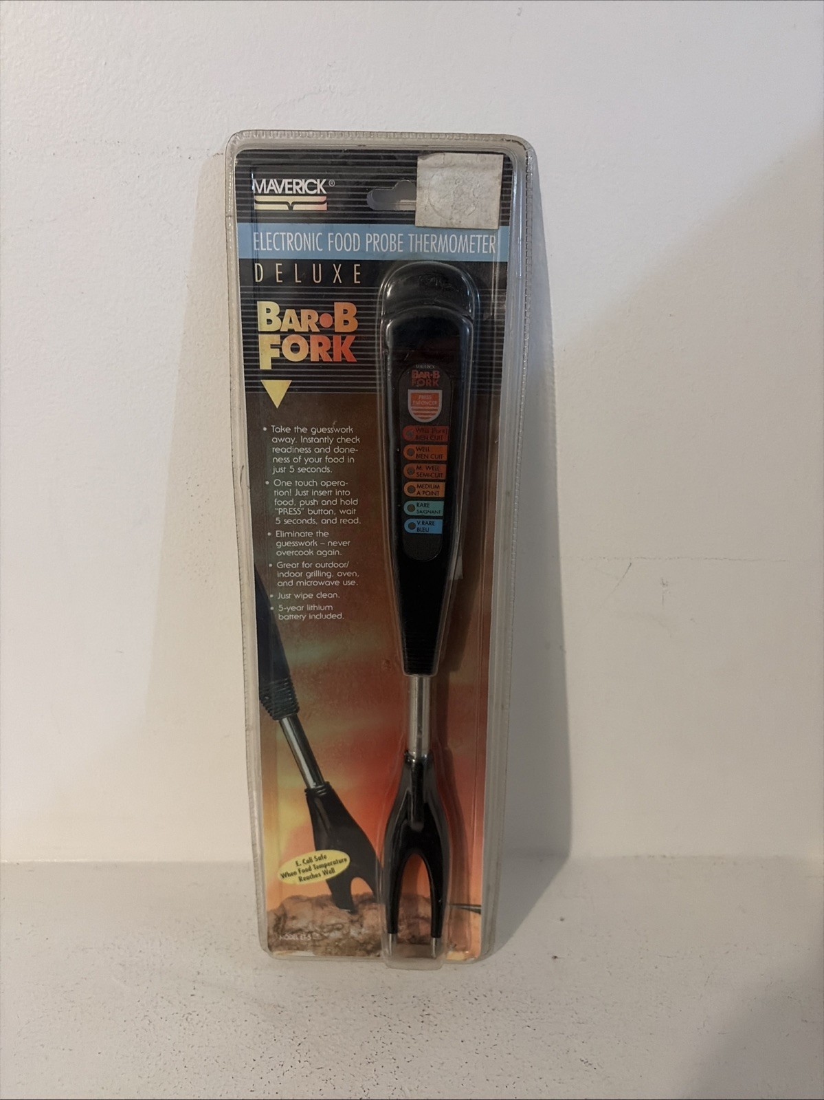 Maverick Deluxe Electronic Food Probe Thermometer Grill BAR-B BBQ Fork ET-5 New
