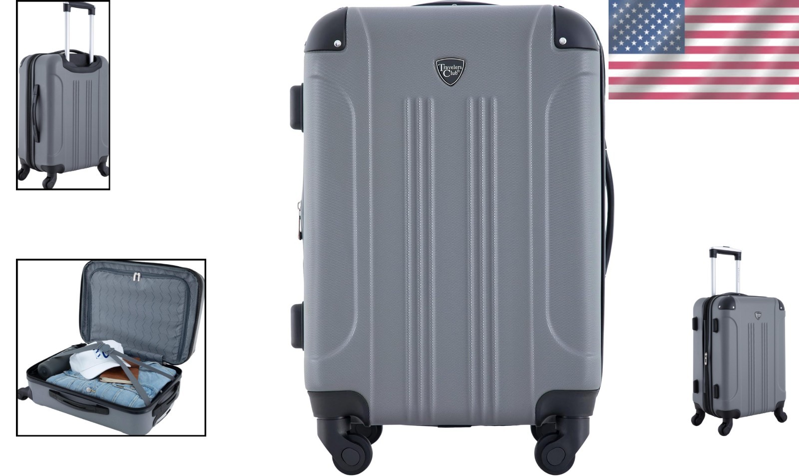 Chicago Charcoal Hardside Expandable Spinner Luggage