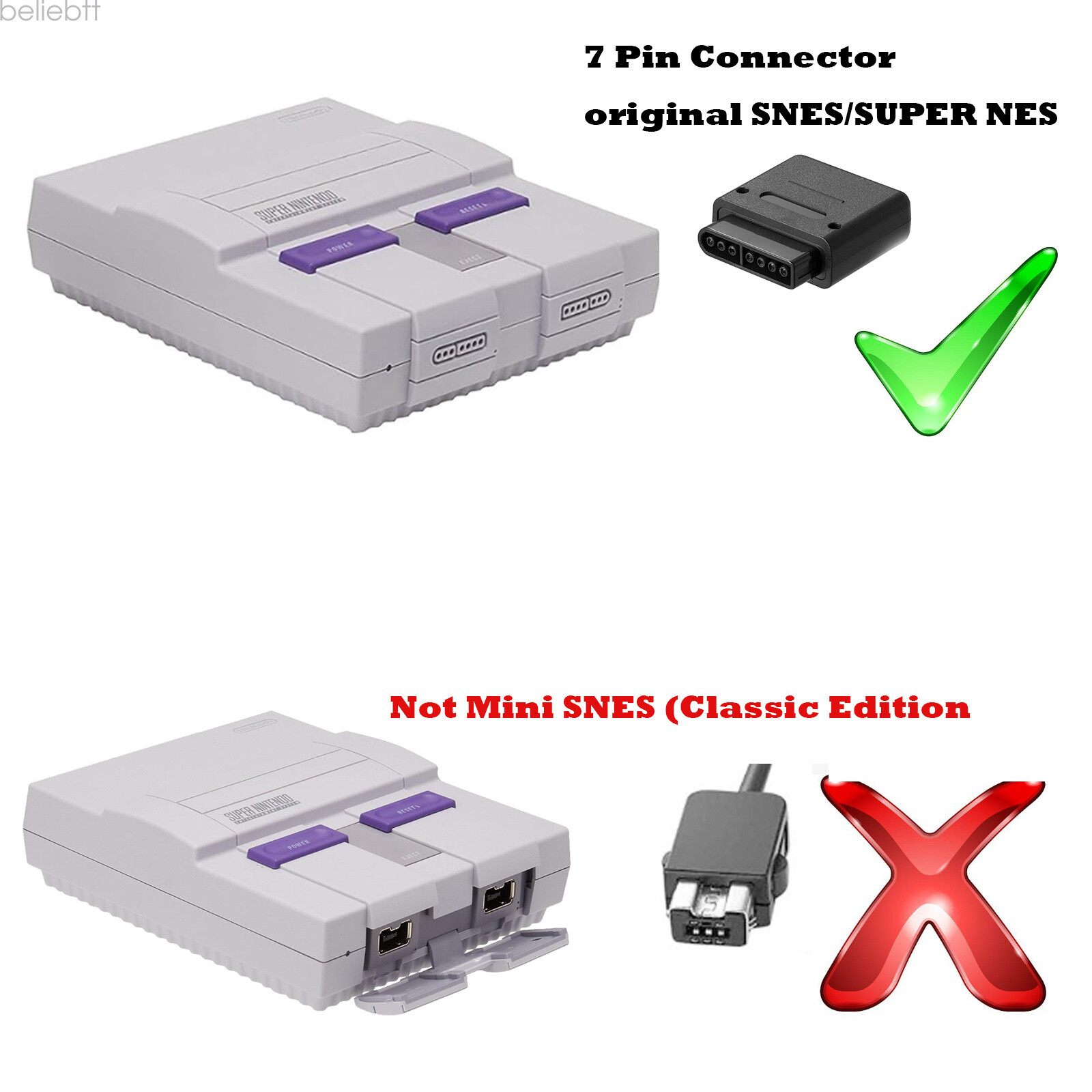 Wireless SNES Gamepad Receiver For Classic Super Nintendo Entertainment System