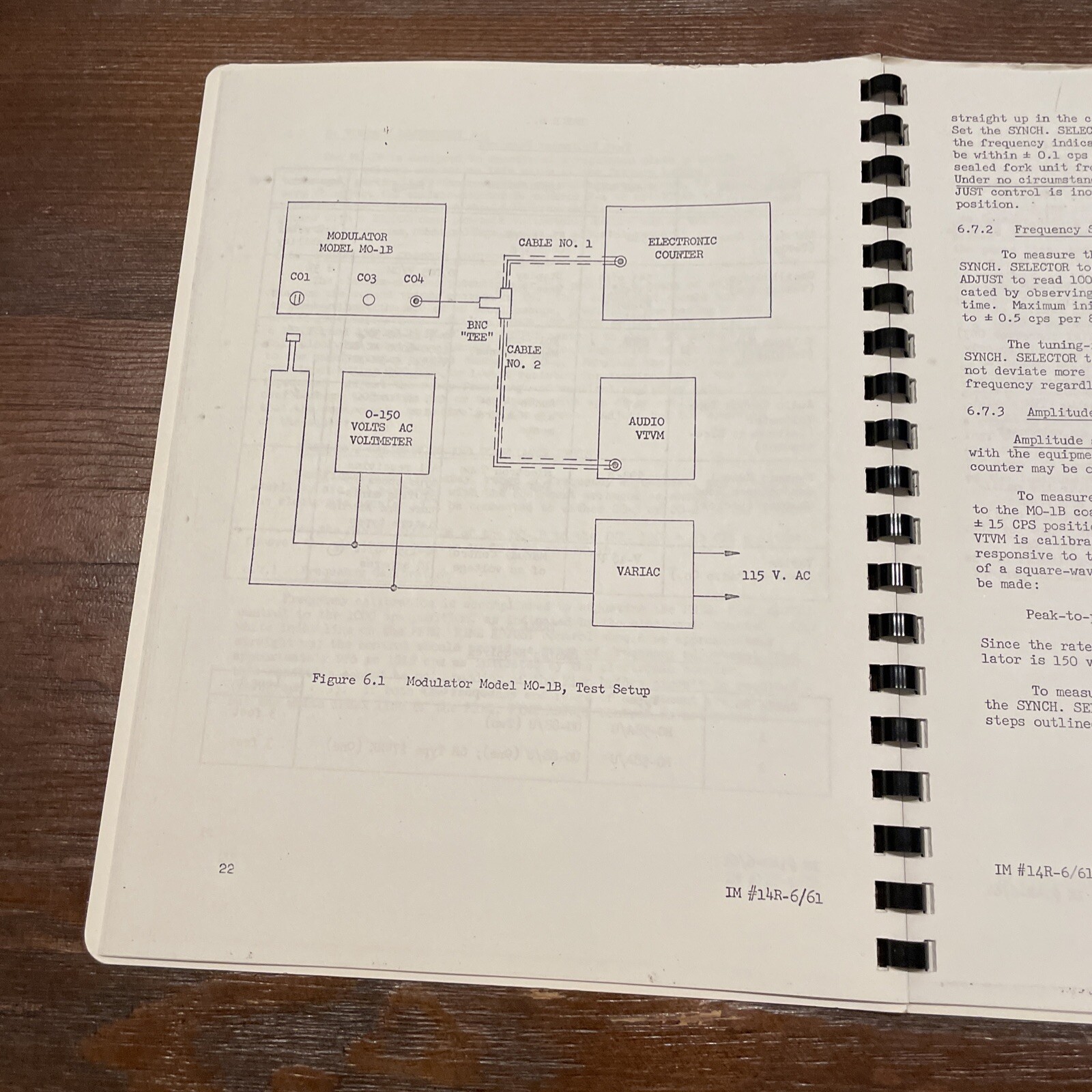 Weinschel Engineering MO-1B Including Calibration Procedure Manual IM#14R-61