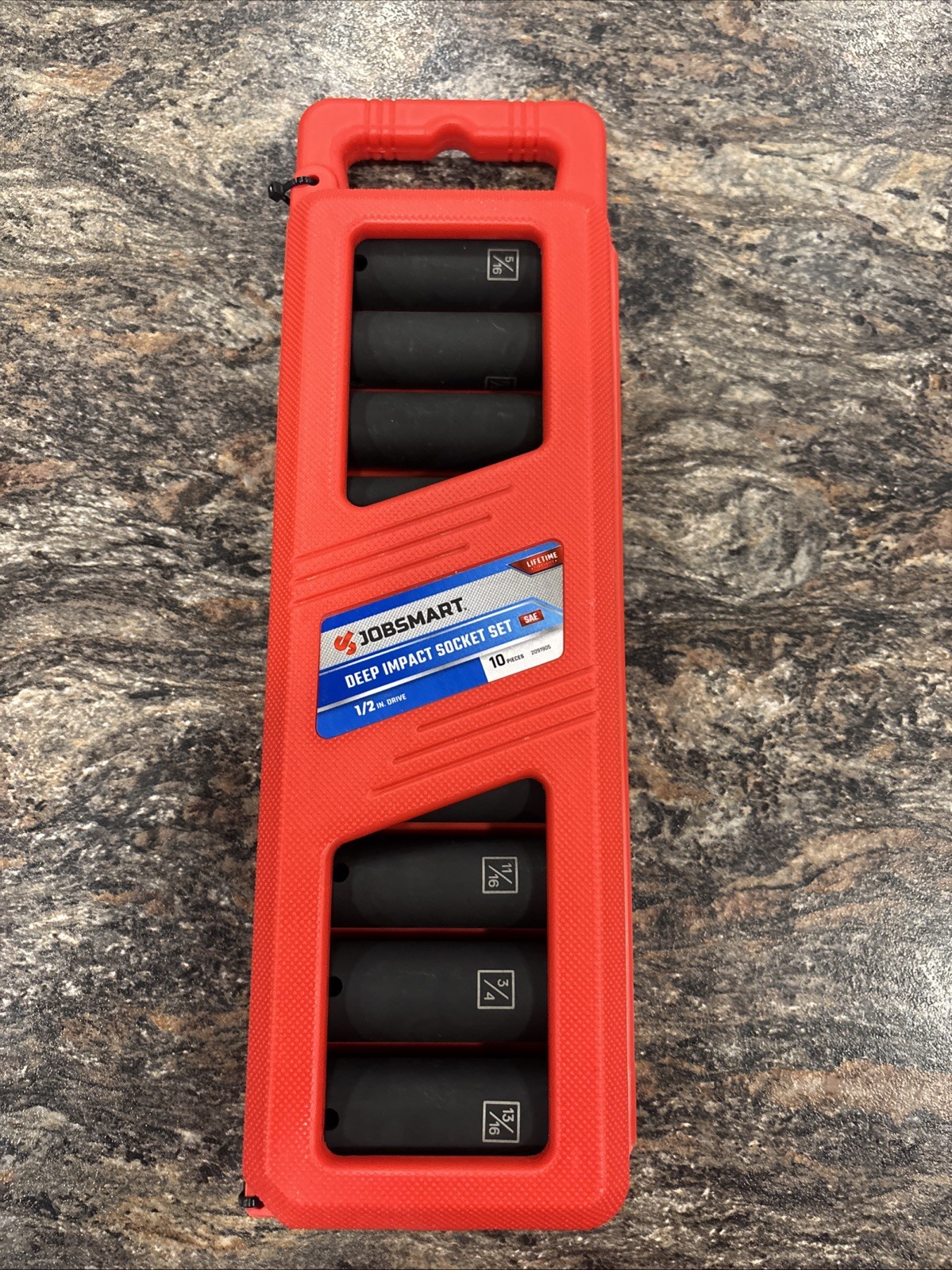 JobSmart 1/2 in. Drive SAE Deep Impact Socket Set, 10 pc.
