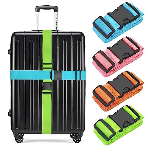 4x Correas de equipaje para maletas Correas ajustables para maletas Cinturones