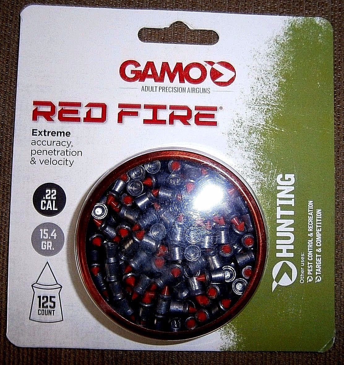 GAMO RED FIRE .22 CAL. HUNTING PELLETS 125 count 15.4 grains ACCURACY VELOCITY