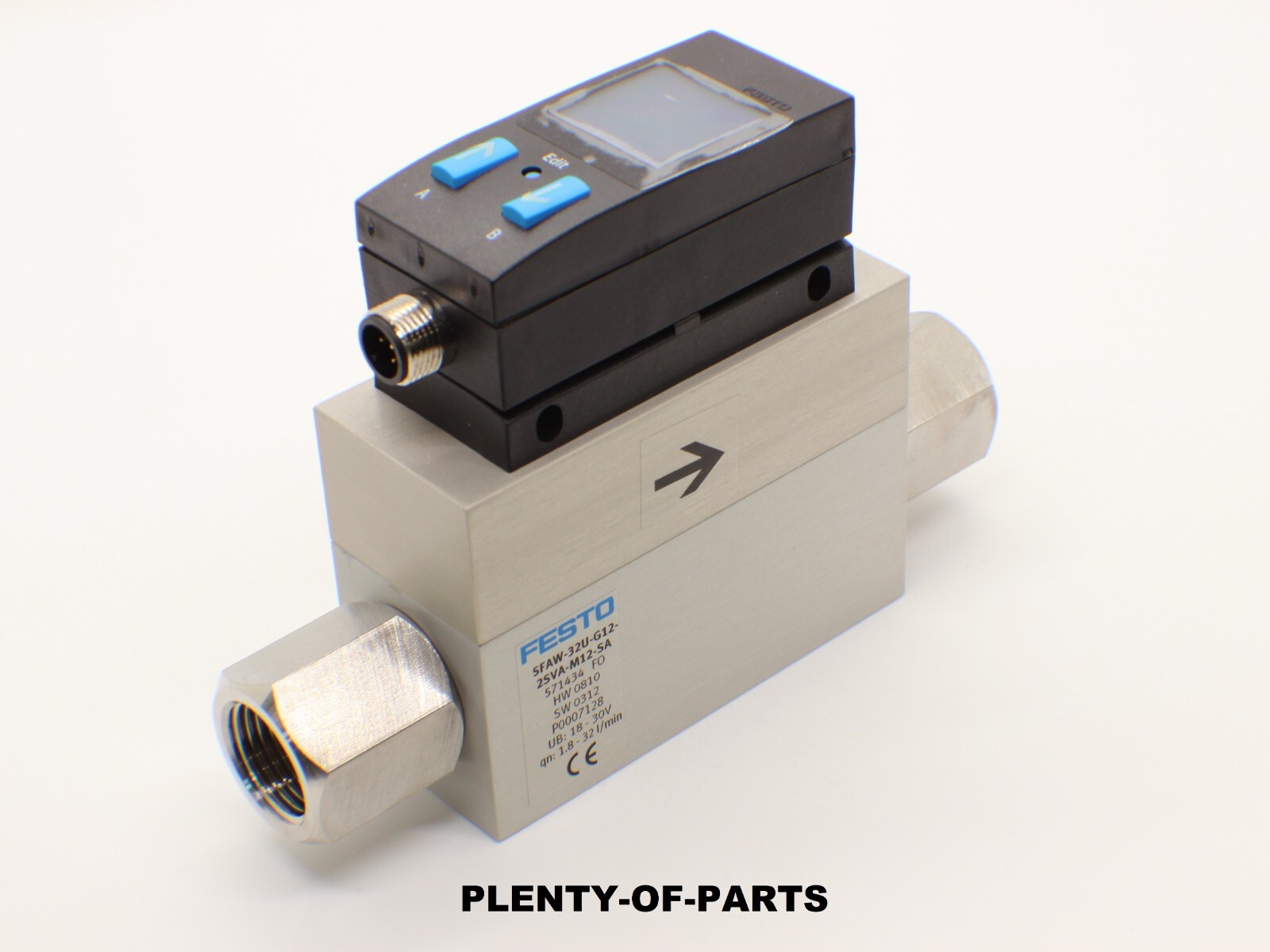 FESTO SFAW-32U-G12-2SVA-M12-SA 571434 Flow Sensor 1.8 - 32 L/min G12 Connections