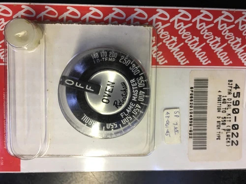 Robertshaw 4590-022 Low Temp Control Knob 1/2" White