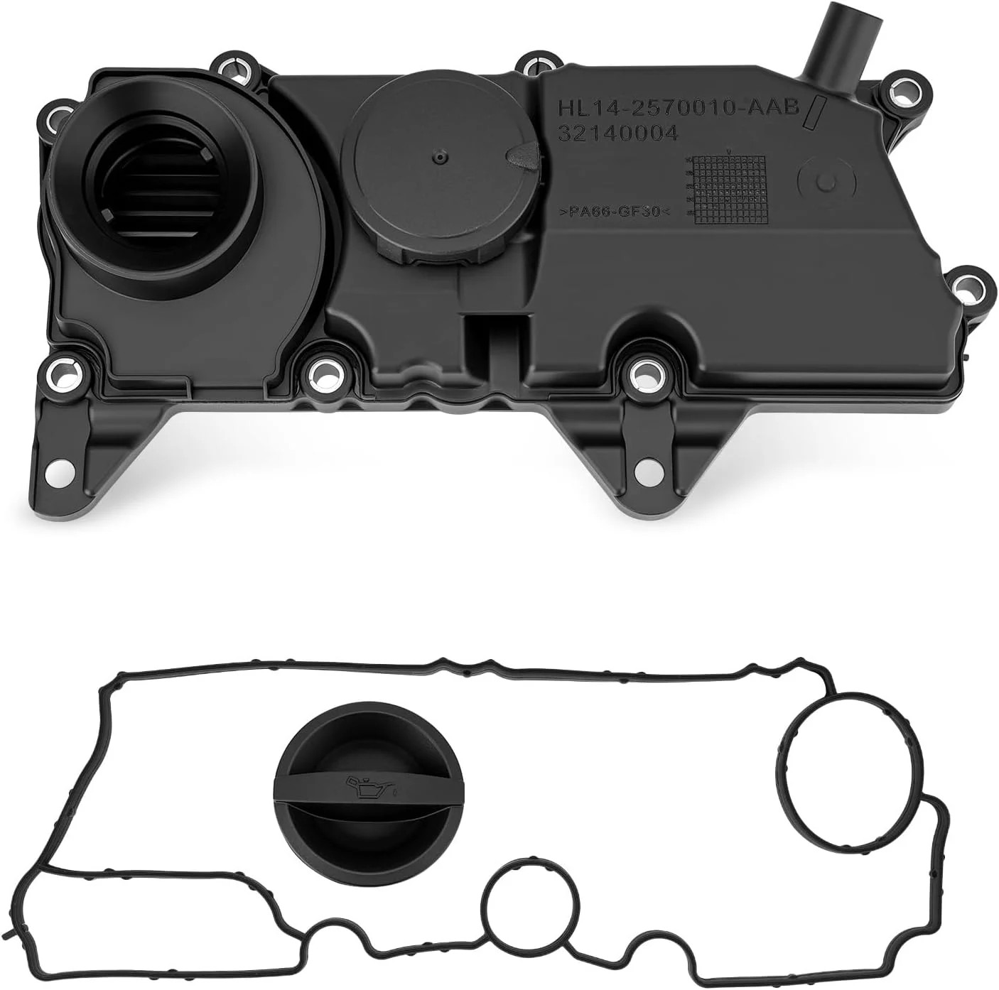 32140004 PCV Valve Oil Trap Engine Valve Cover with Gasket Compatible with Volvo