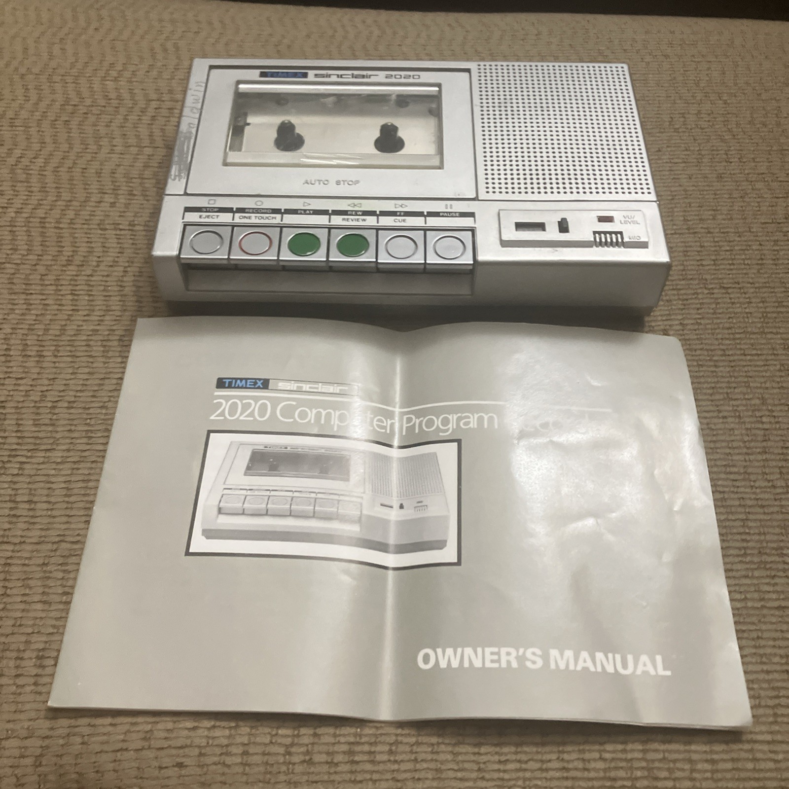 TIMEX Sinclair 2020 Computer Program Recorder Vintage Rare Working W Manual