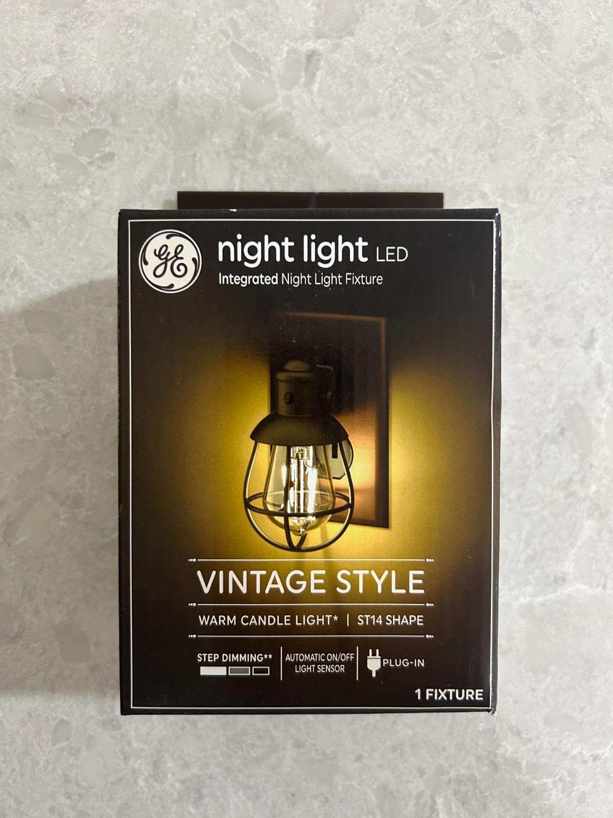 New - LED - GE - Night Light - Vintage Style - Auto Light Sensor - Step Dimming