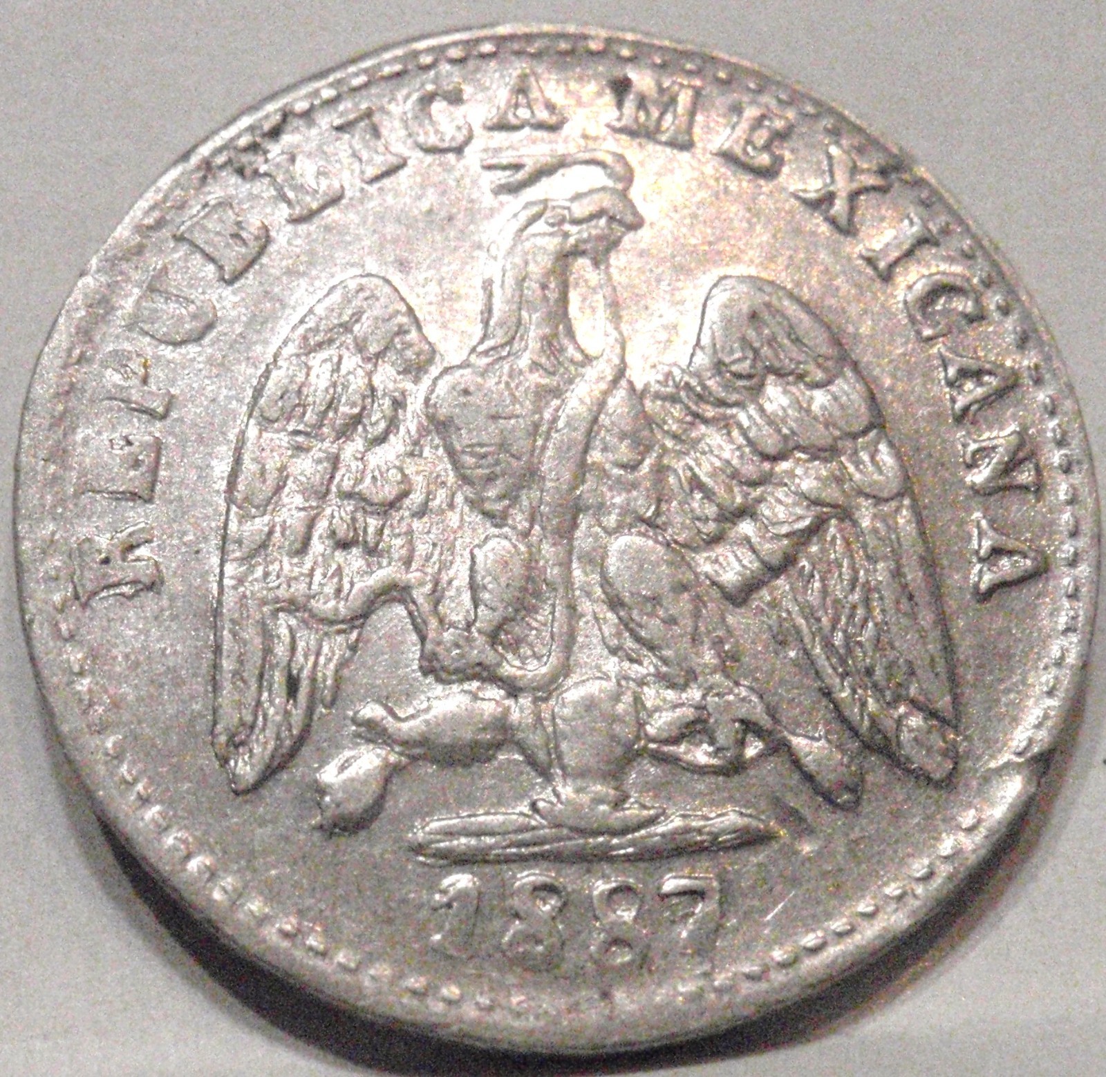 1887/6 Mo M  Mexico 10 Centavos - Silver - High Grade - Low Mintage KM# 403.7