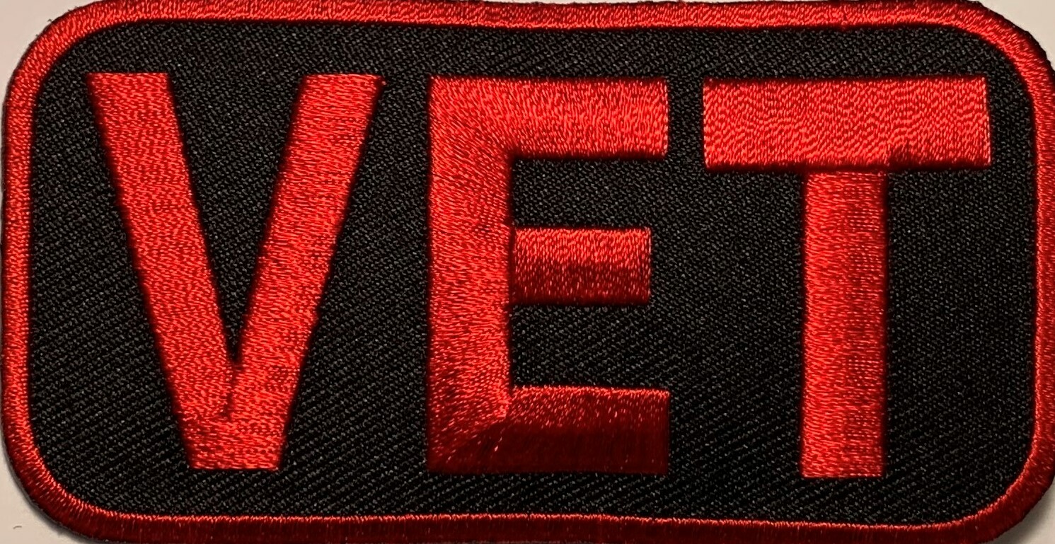 VET MILITARY VETERAN NAVY ARMY USMC AIR FORCE MOTORCYCLE VEST IRON ON PATCH U-8