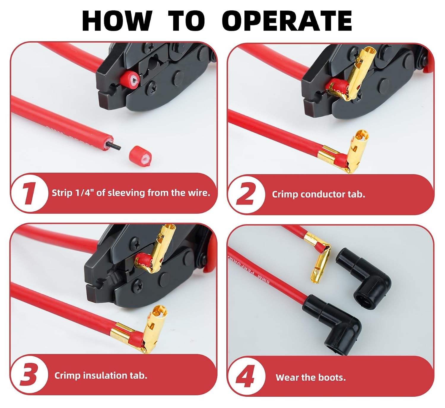 Spark Plug Wire Crimping Tool Kit EM 2048 Crimp Pliers Spark Plug Stripping
