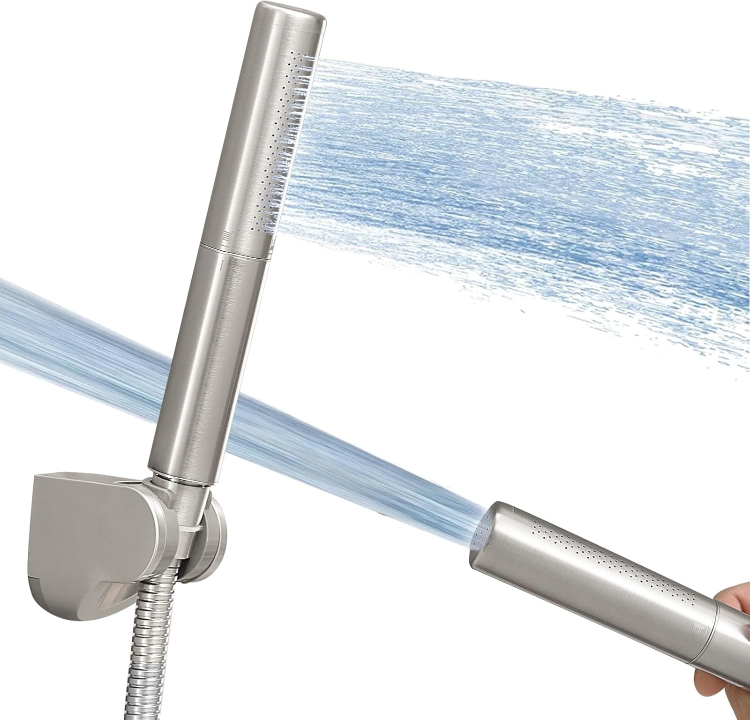 Homipro Brushed Nickel Brass 2 In 1 Function High Flow