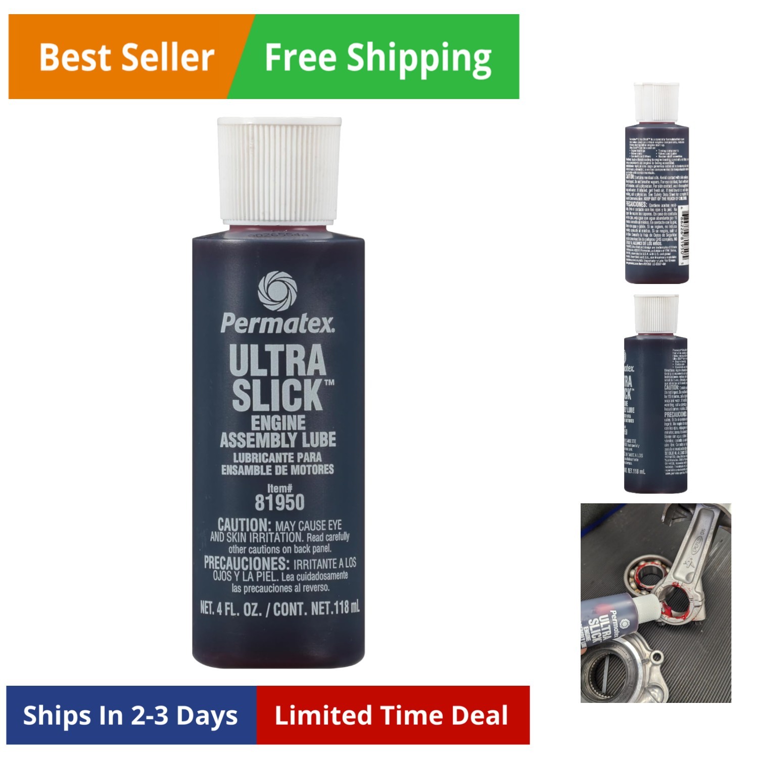81950 Ultra Slick Engine Assembly Lube, 4 oz. , Red