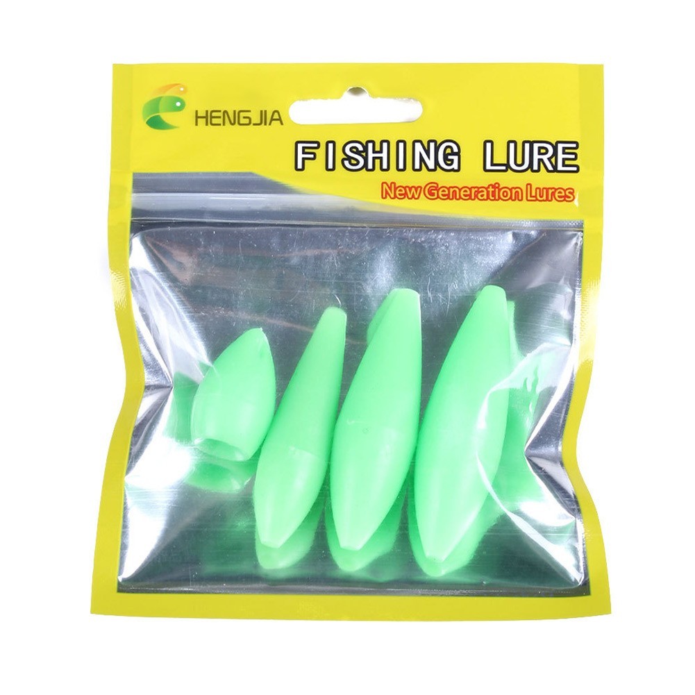 Set of 4 Weighted ABS Bobbers Easy to Spot in Low Light Fishing Conditions