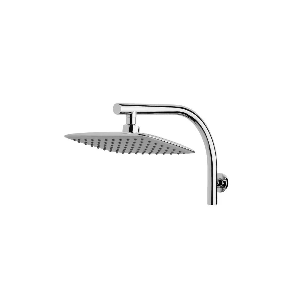 Phoenix Rush High-Rise Shower Arm & 200 x 250mm Rose RU526 CHR WELS