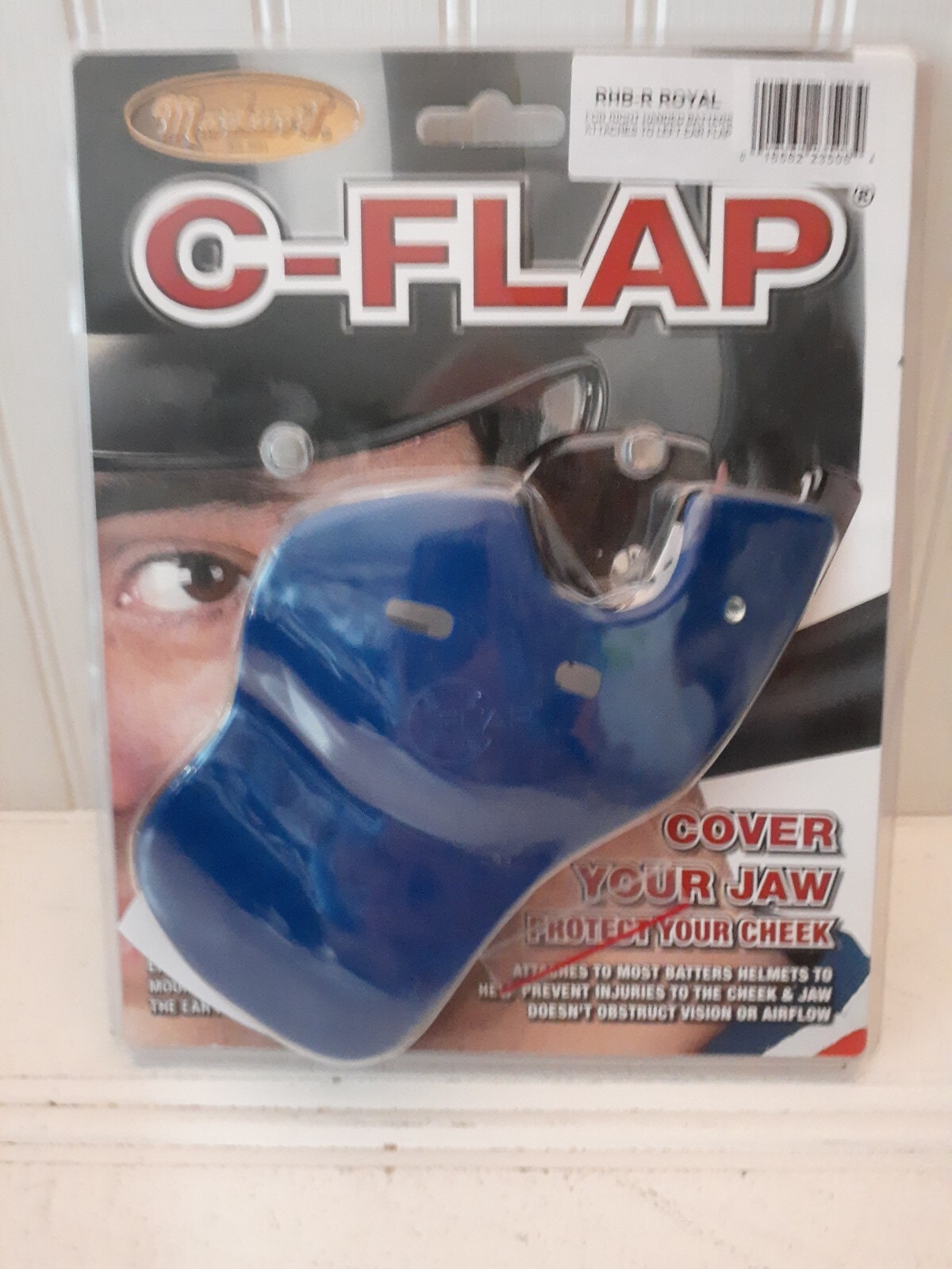 Markwort C-Flap Jaw and Cheek Protection for Right Handed Batter Blue