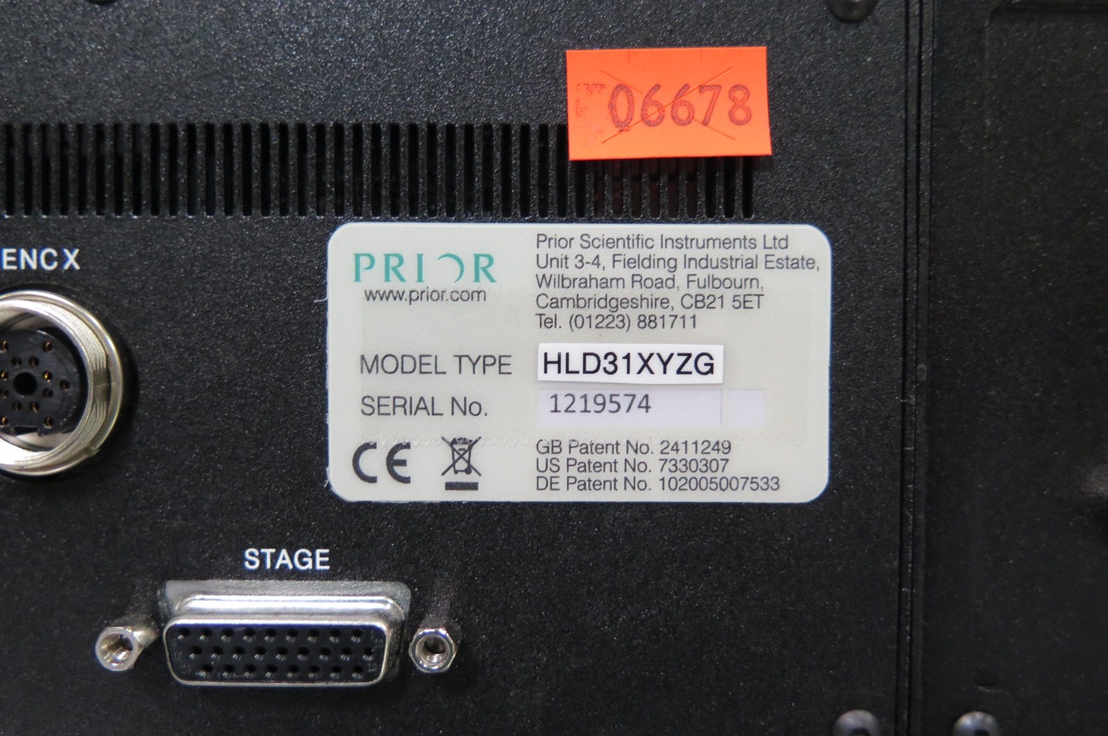 R203389 Prior ProScan III Microscope Motion & Filter Controller HLD31XYZG