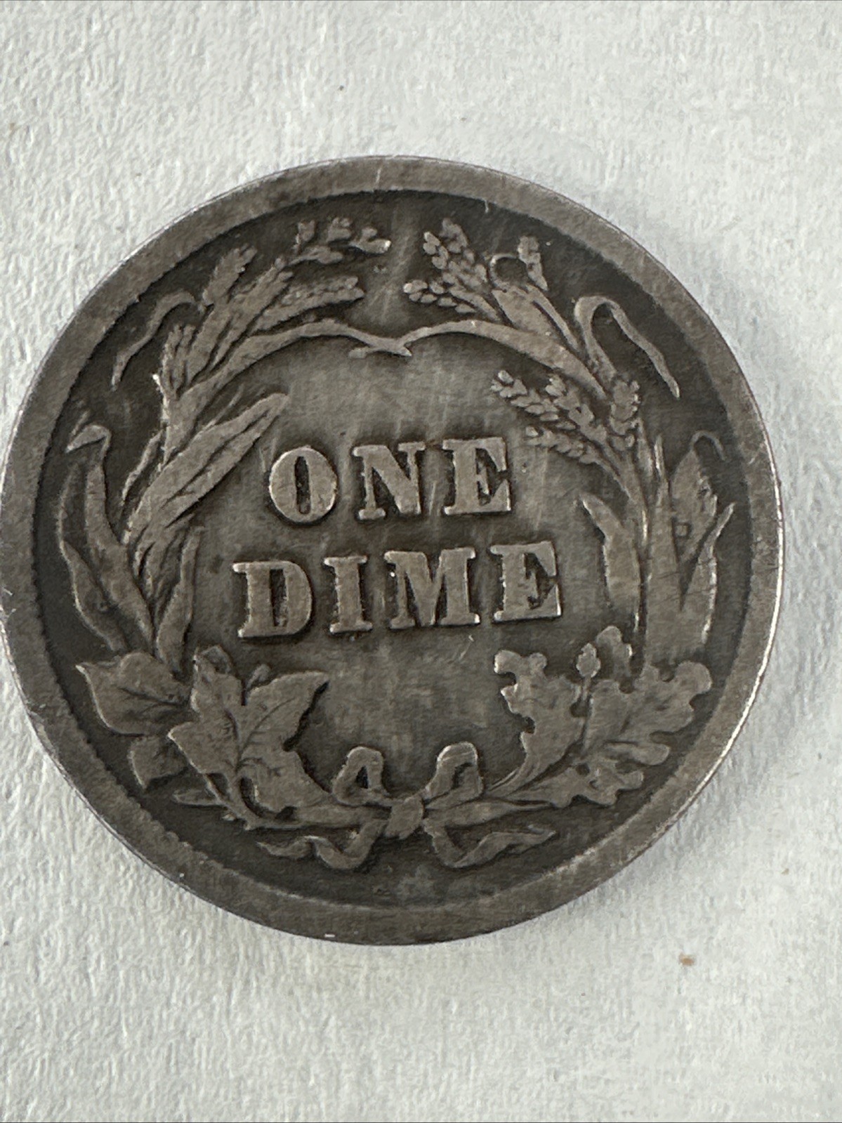 1912-D 90% Silver Barber Dime VG Rough