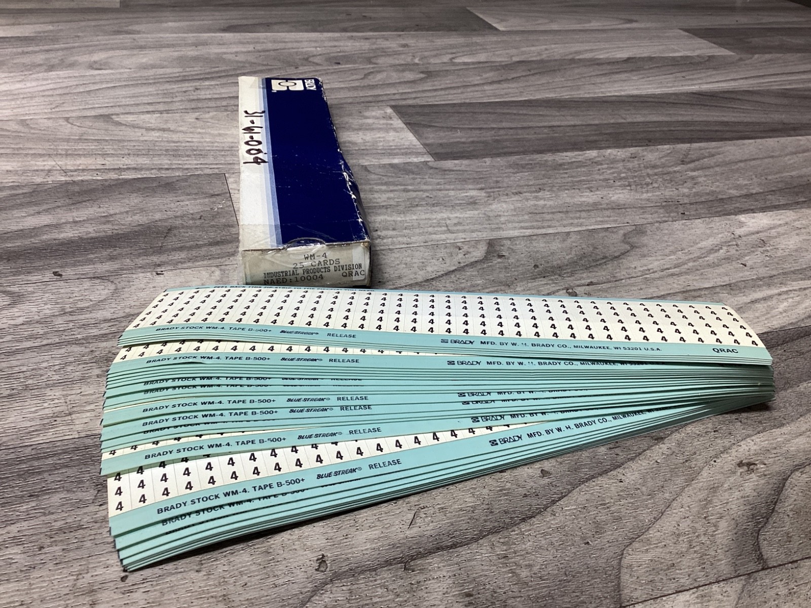QTY OF 25 Brady Wm-4 Wire Marker Label Cards Number #115N38*SI