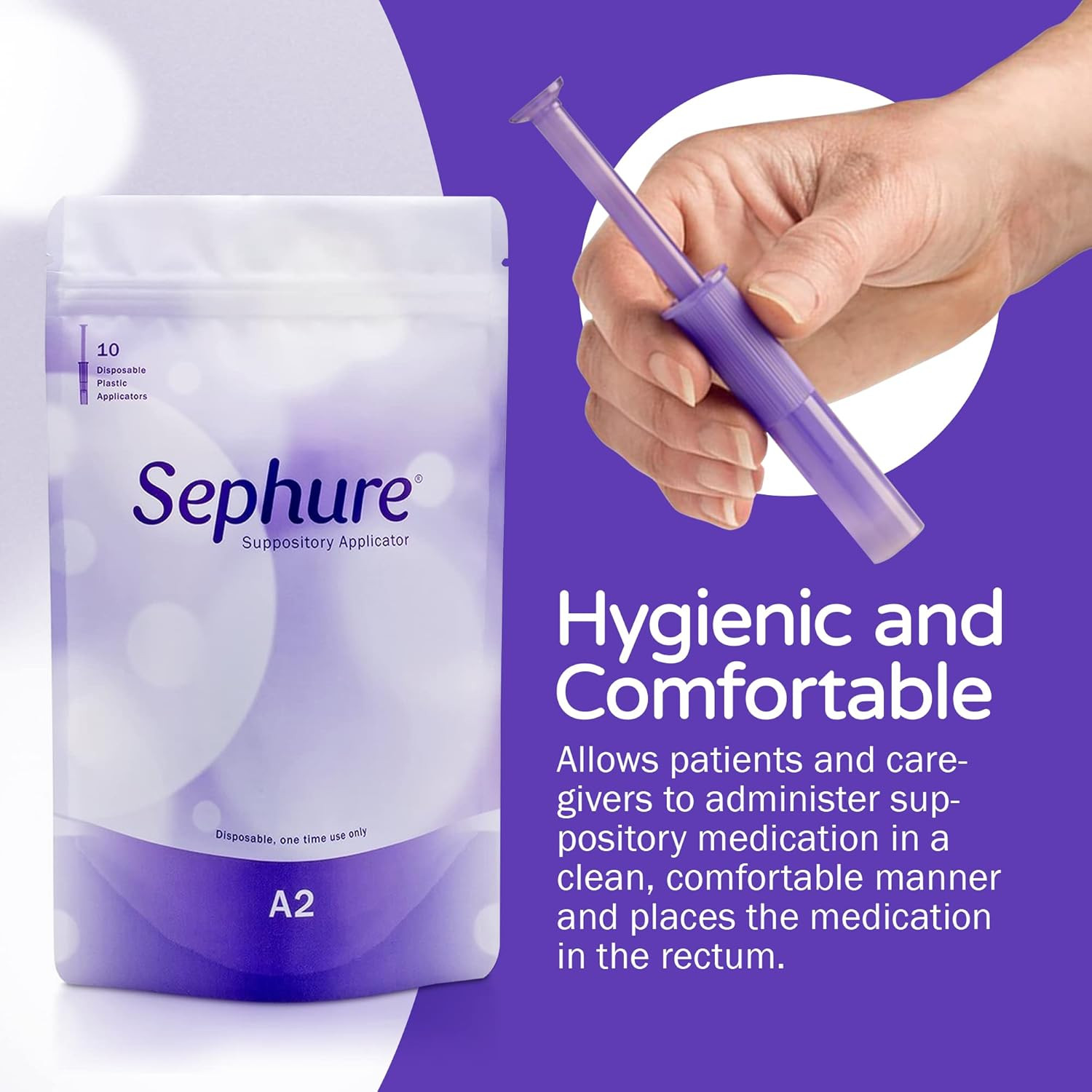 Easy-To-Use Suppository Applicator for Women and Men, Disposable Applicator f...