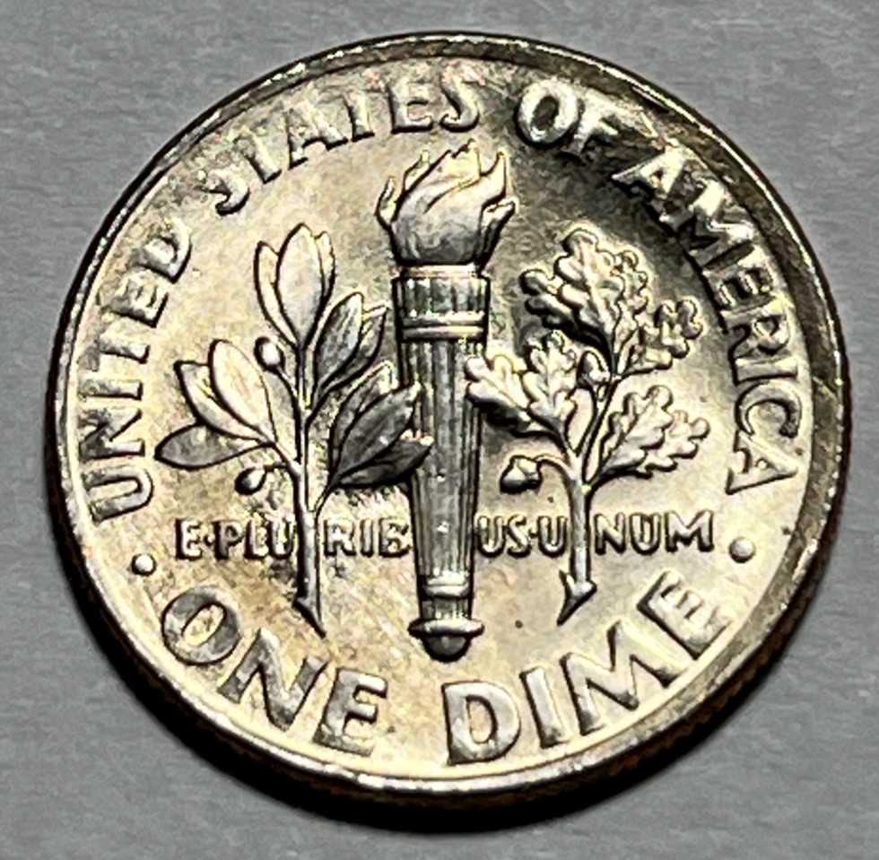 2000 P Roosevelt Dime Errors Weak Strike Faint Date & Lettering Uncirculated #2