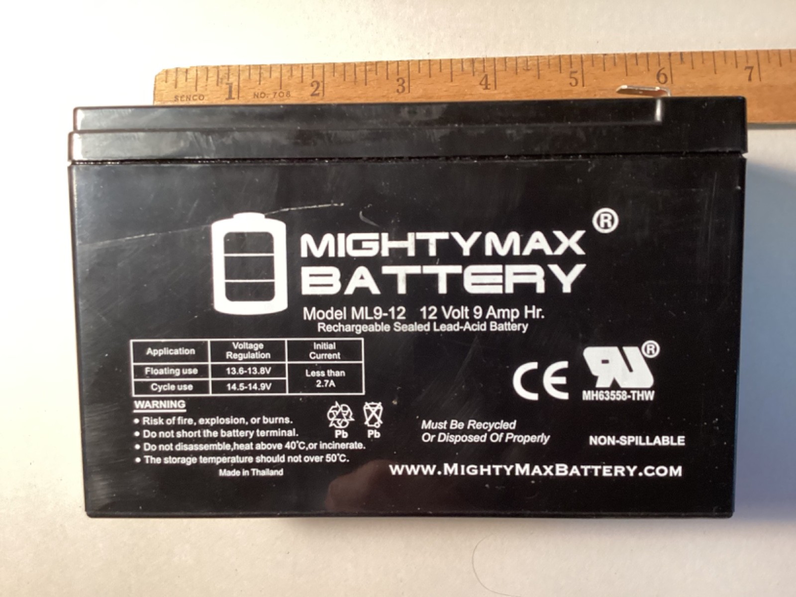 BATTERY 12V 9Ah MIGHTYMAX