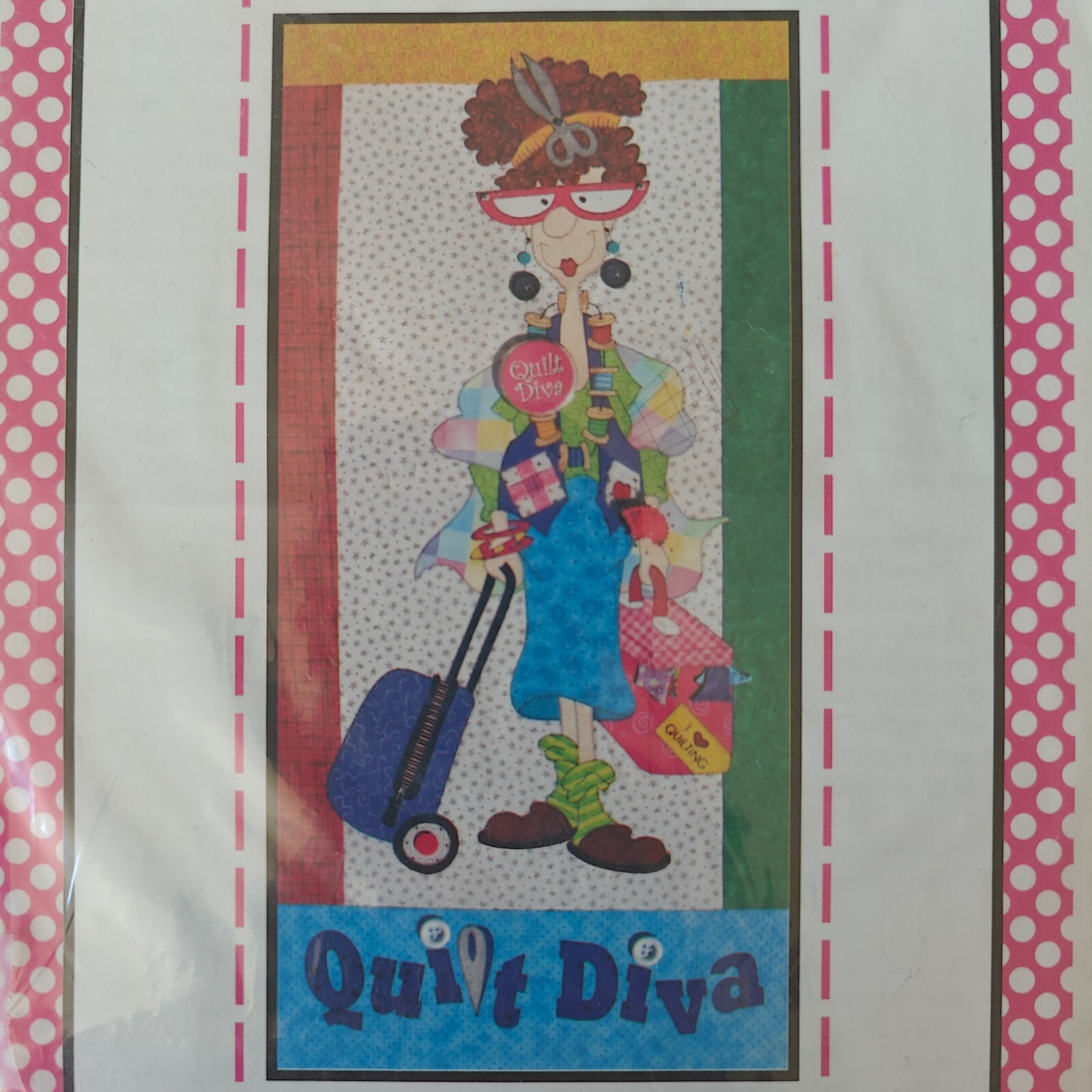 2006 Amy Bradley "Quilt Diva" Craft theme Wall Quilt Pattern 29x53"