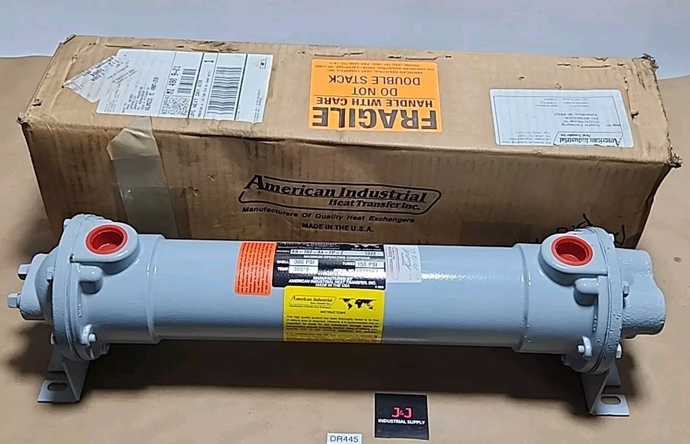 *NEW* American Industrial AB-702-A4-FP-Z Shell & Tube Heat Exchanger + Warranty!
