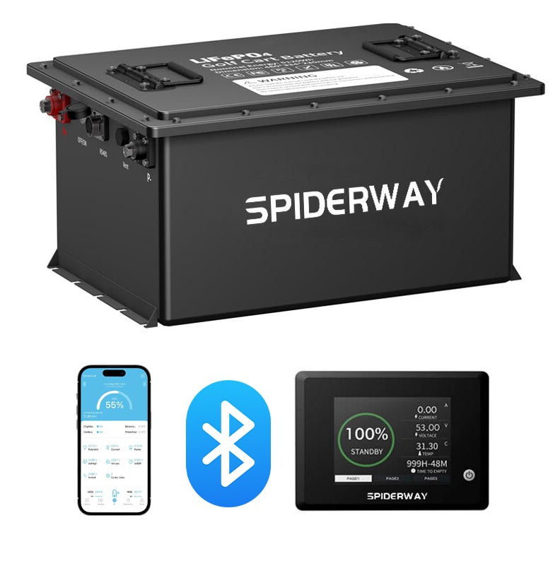 48V 105Ah Golf Cart Lithium LiFePO4 Battery Club Car 200A BMS 6000+ Deep Cycle