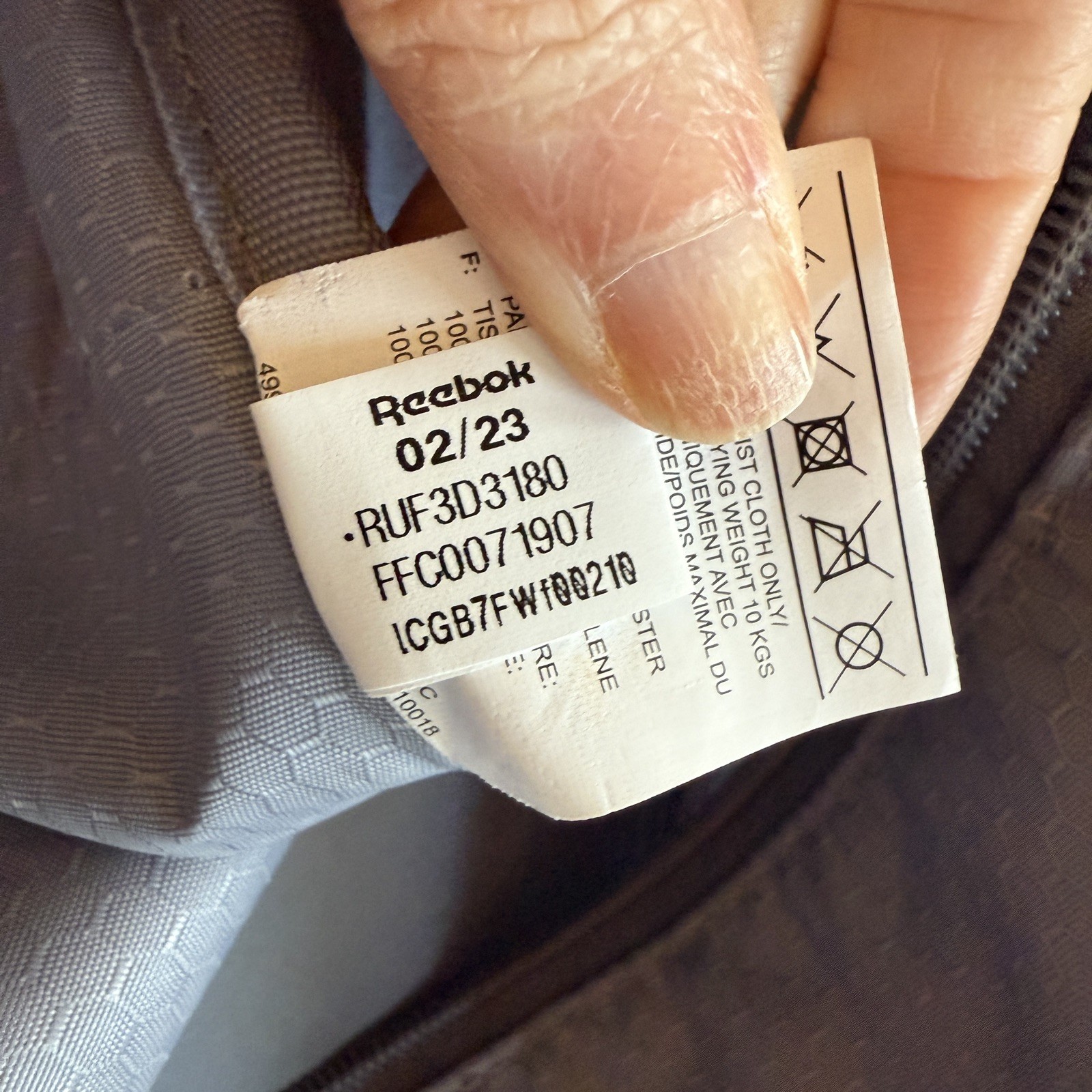 Reebok Gray Honeycomb Ripstop Duffel Bag Logo