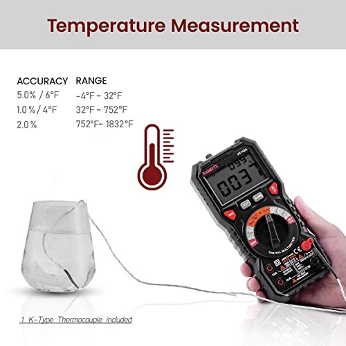 Digital Multimeter TRMS 6000 Counts Voltmeter Auto-Ranging Fast 6000 counts