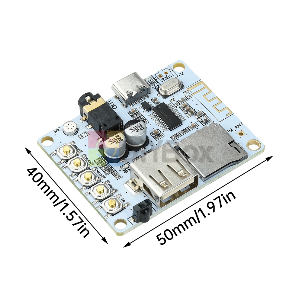 Bluetooth 5.4 Audio Receiver Board MP3 Lossless Decoder Decoding Module Type-C