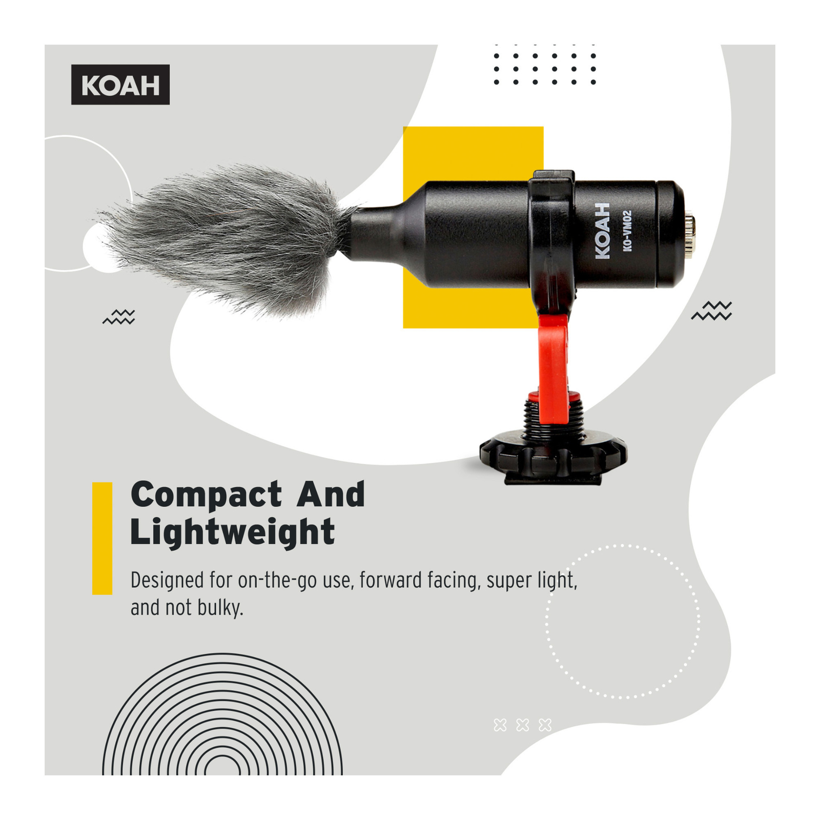 Koah Simah Condenser Microphone for Digital Cameras Tripod Bundle