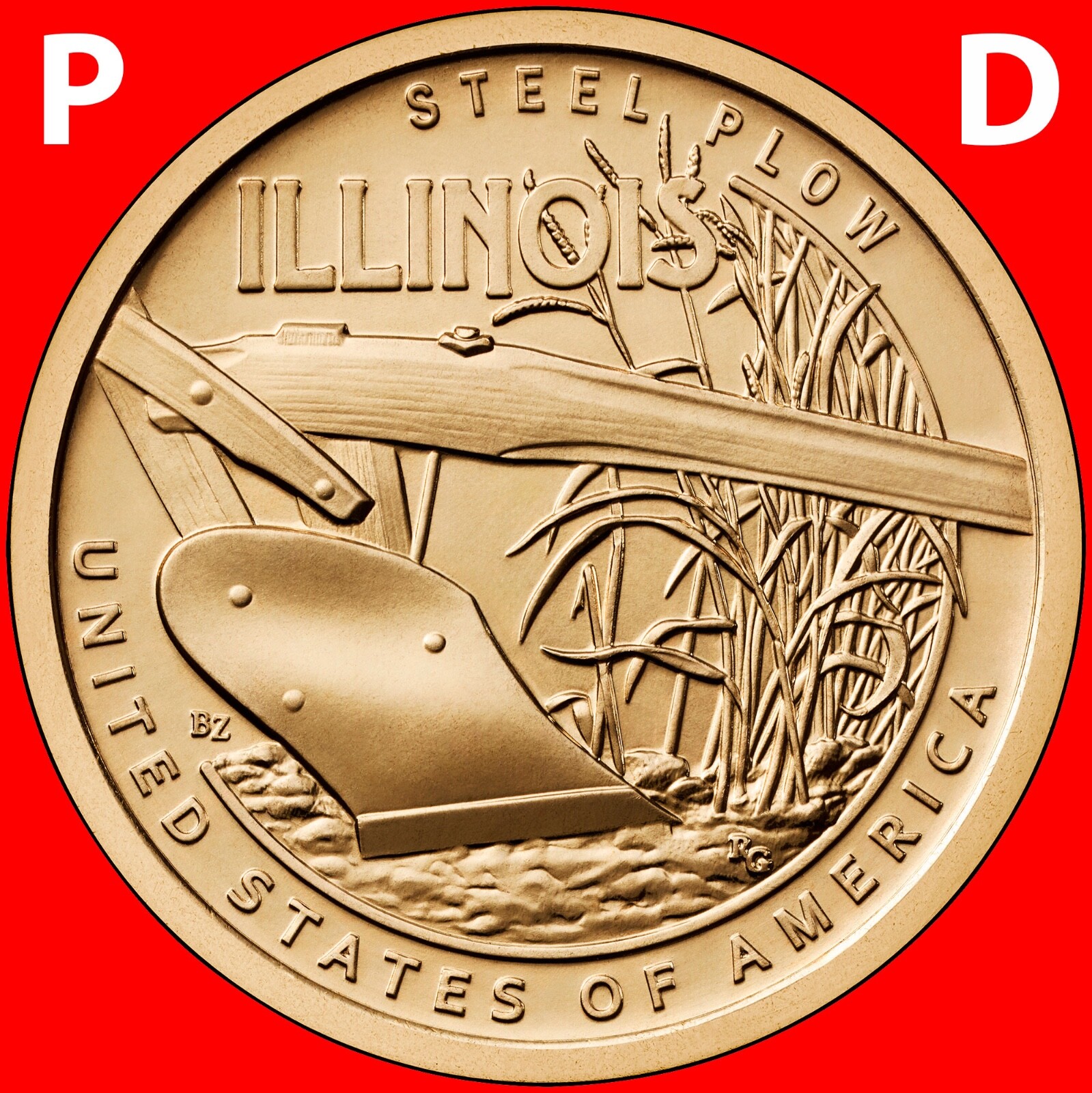 2024 P&D ILLINOIS (IL) STEEL PLOW INNOVATION TWO UNCIRCULATED DOLLAR COIN
